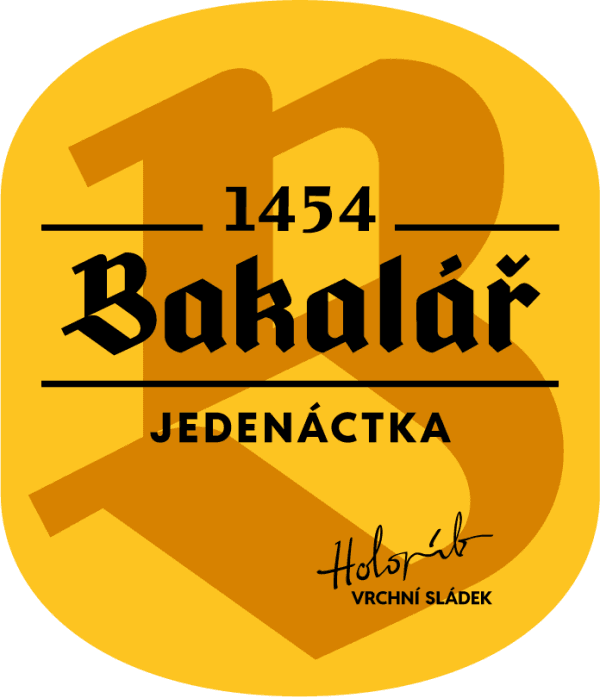 Etiketa piva Bakalář Jedenástka