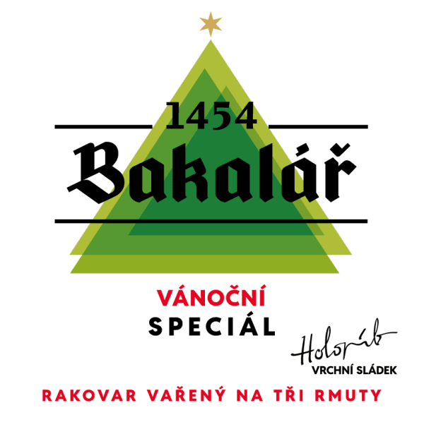 Etiketa piva Bakalář Vianočný špeciál