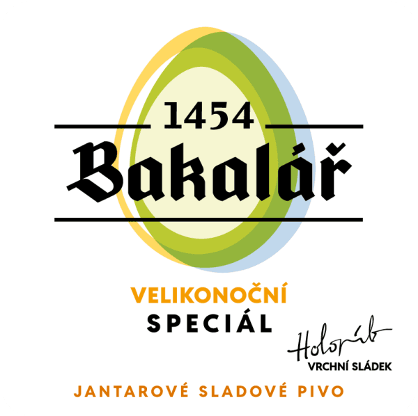 Etiketa piva Bakalář Veľkonočný špeciál
