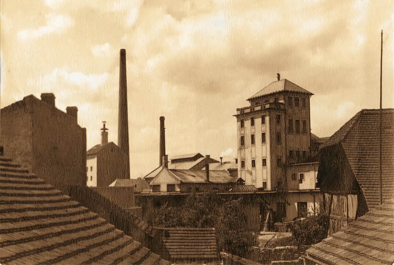 Rakovnícky pivovar na historickej fotografii